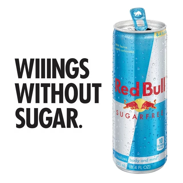 Red Bull Energy Drink, Sugar Free, 8.4 Fl Oz (12 pack)