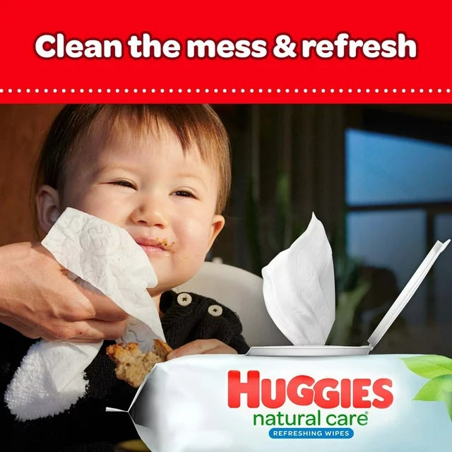 Huggies Natural Care Refreshing Baby Wipes, Scented, 3 Pack, 168 Total