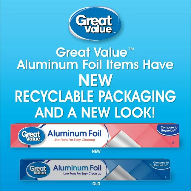 Great Value Aluminum Foil, 225 sq ft