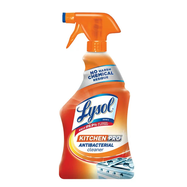 Lysol Pro Kitchen Spray Cleaner and Degreaser, Antibacterial All Purpose Cleaning Spray for Kitchens