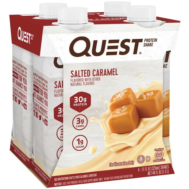 Quest Nutrition Protein Shake, 30g Protein, Salted Caramel flavor, 4 Ct