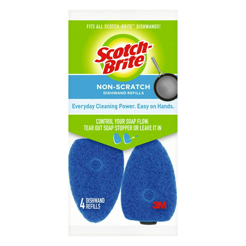 Scotch-Brite Non-Scratch Dishwand Refills Heads, 4 Refills Total