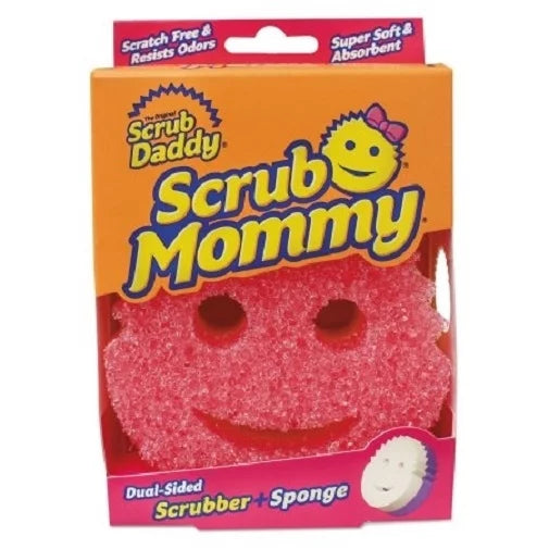 Scrub Daddy Scrub Mommy Sponge, Pink,, Soft in Warm Water, Firm in Cold, 1 Count