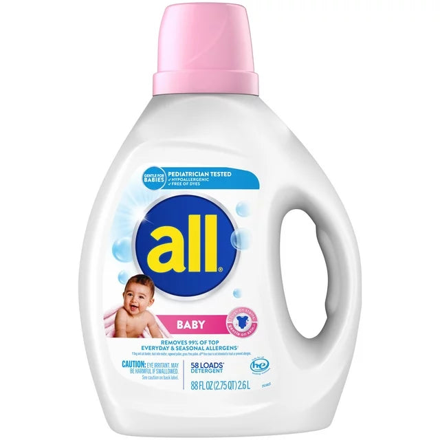 All Baby Liquid Laundry Detergent, Gentle for Baby, 88 Ounce, 58 Loads